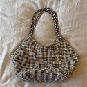 Zara Black and White Houndstooth Shoulder Bag